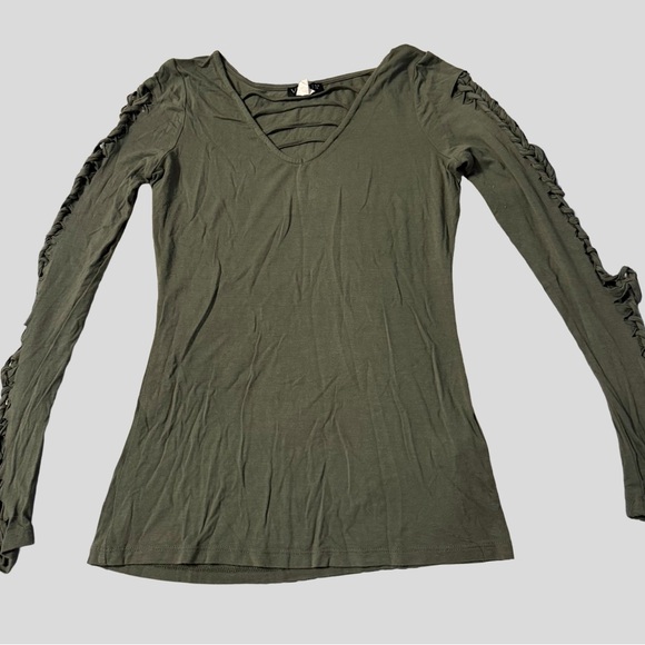 VENUS Olive Long Sleeve Blouse - Picture 1 of 4